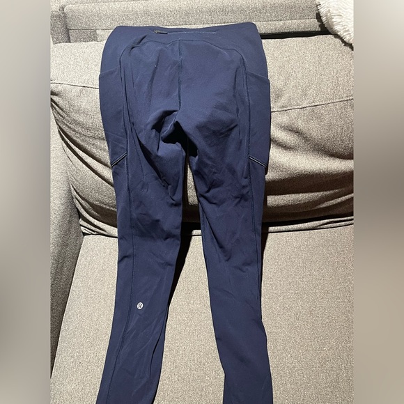 Navy Blue Speed Up Lulu Leggings - Picture 2 of 2